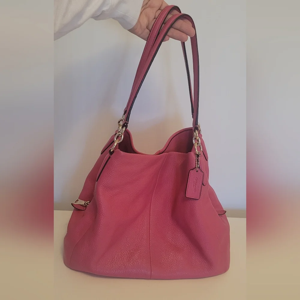 Coach Pink Ruby Leather Phoebe Shoulder Bag - Picture 13 of 15